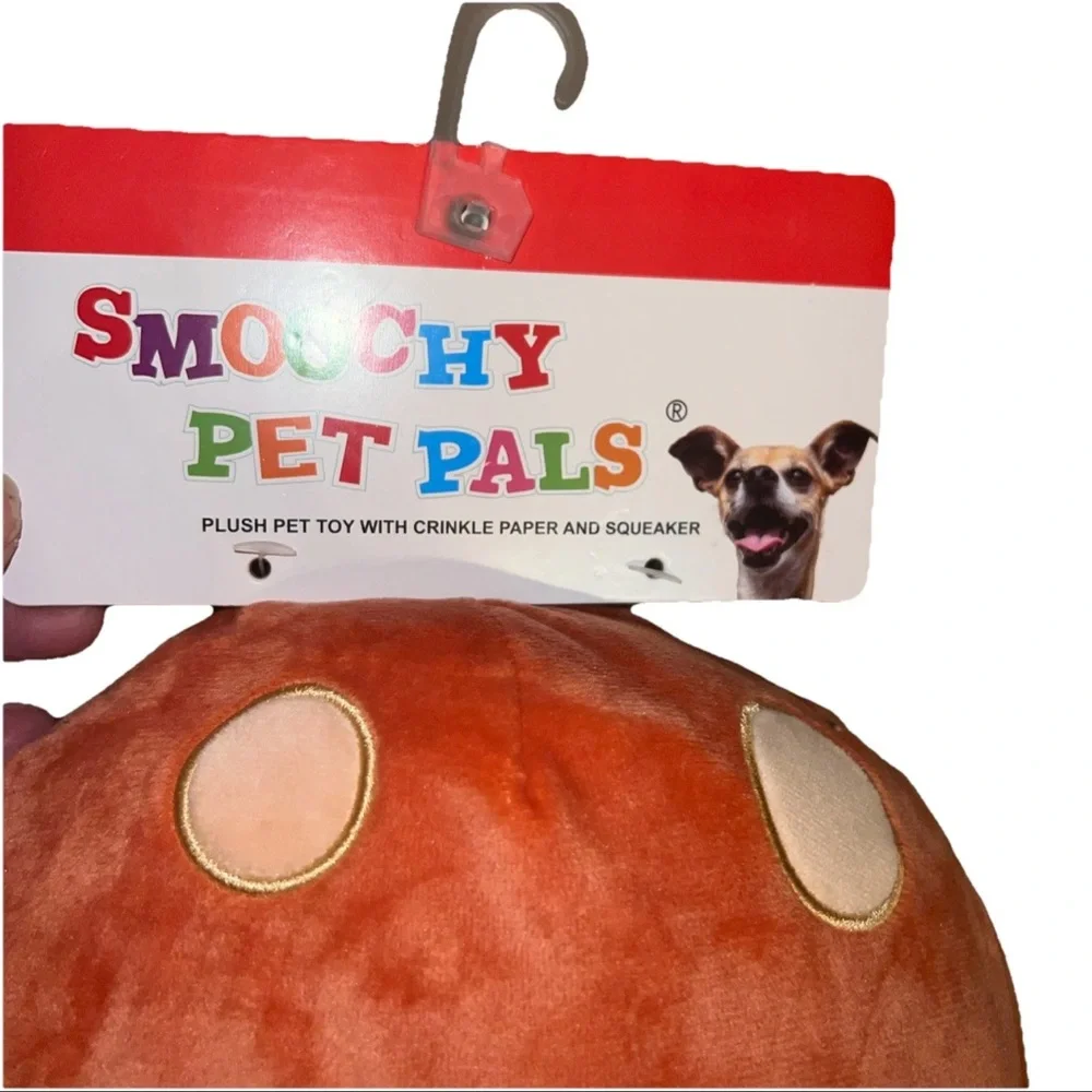 Smoochy Pet Pals Plush Pet Toy  with crinkle paper and squeaker /mushroom